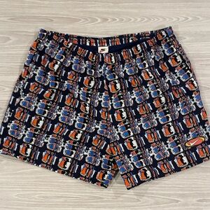 Vintage 90s Nike Geometric Abstract All Over Print Swim Shorts Men’s Size XL